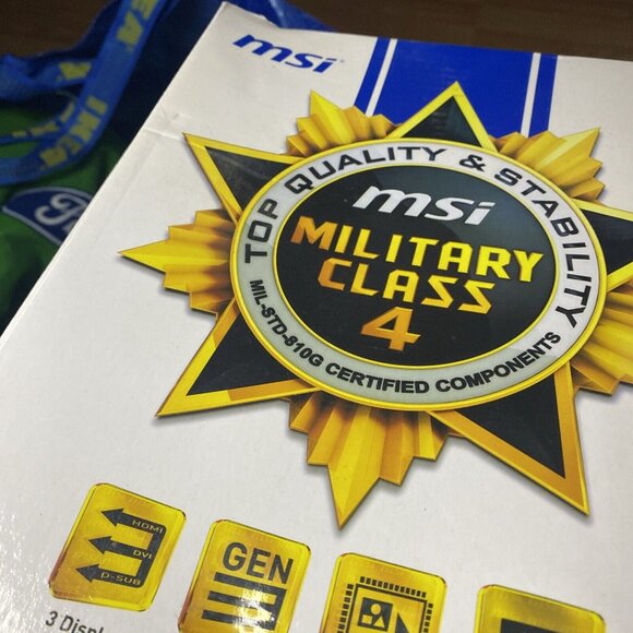 MSI Z97 PC Mate Motherboard w/ I/O Shield, Driver CD, Manual  Unused Box Damage - Picture 4 of 11